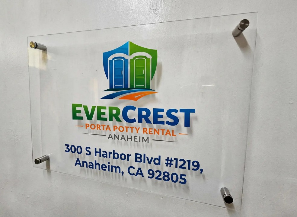 Evercrest Porta Potty Rental Anaheim Signage