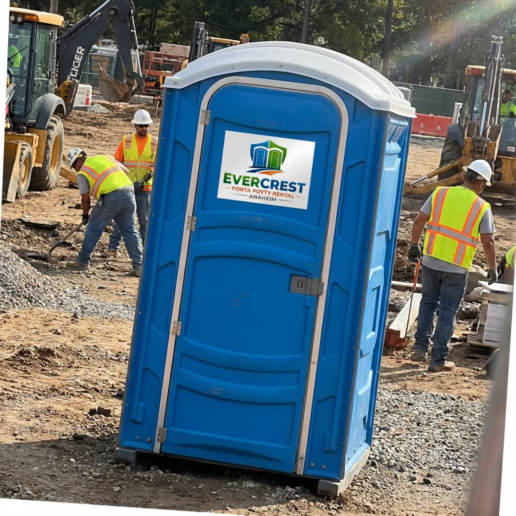 Standard porta potty rental unit in Anaheim